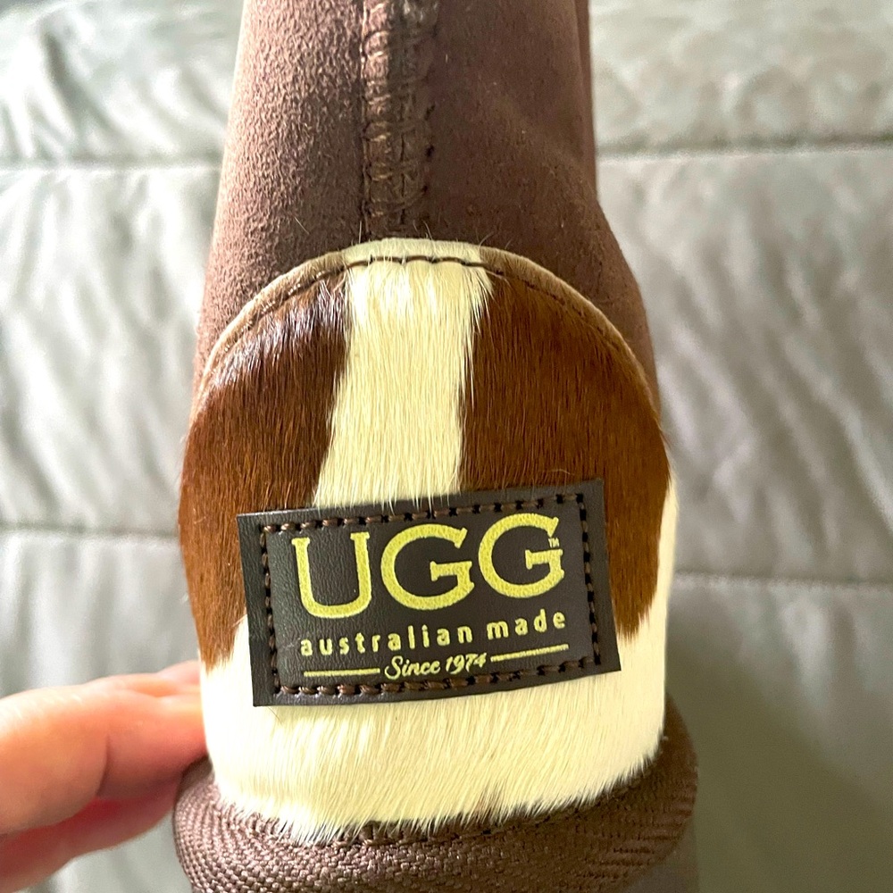 UGG Woman’s Make Your Own Classic Shorts w genuine Cow hair. NEW